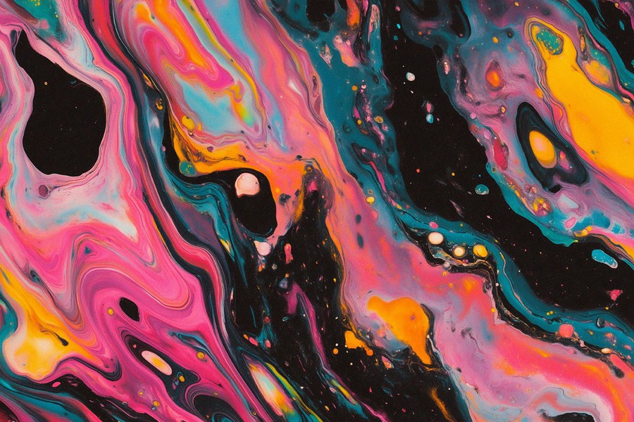 迷幻流体液体油漆多彩抽象艺术高清背景图片设计素材 Dark Liquid Backgrounds 图片素材 sucaiwan.com