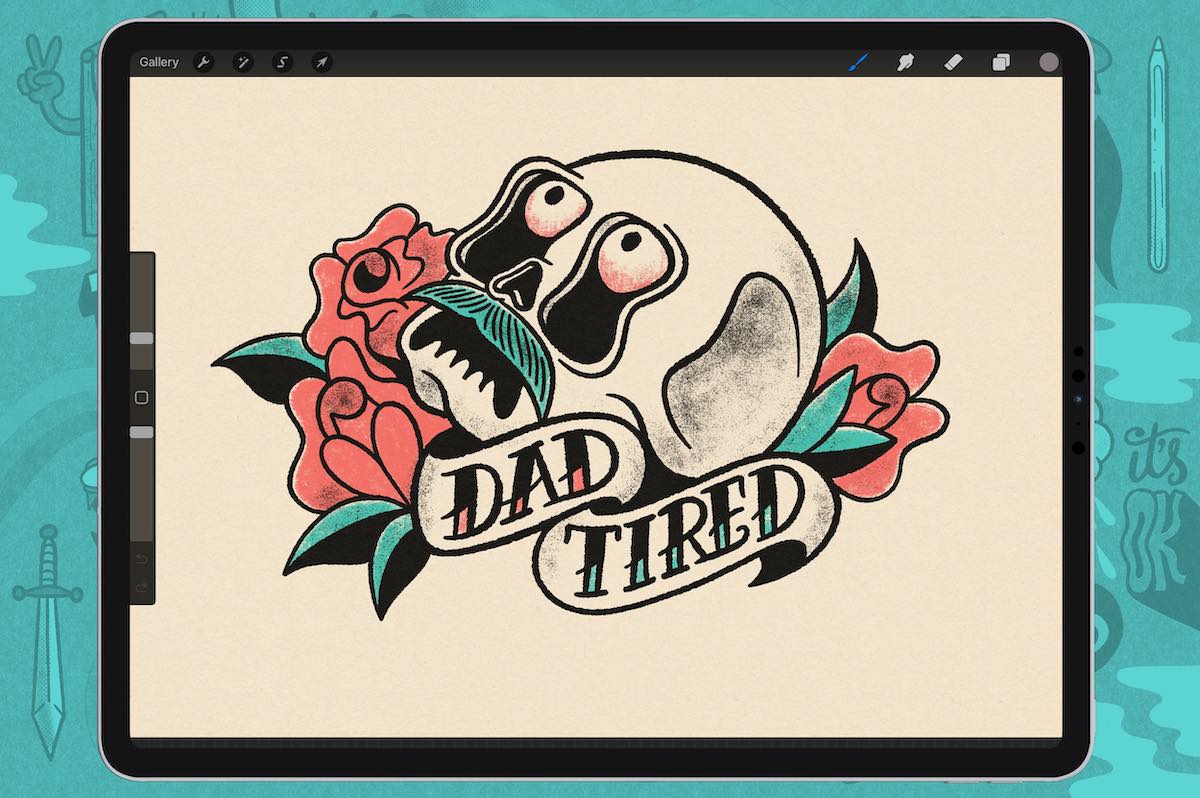 90年代复古半调颗粒勾线上色特效水墨铅笔钢笔专业手绘插画Procreate笔刷纸张肌理纹理设计套装RSCO and Chris Piascik The Chris Piascik Pack for Procreate , 第6张-素材湾丨精选海外优质设计素材资源 90年代复古半调颗粒勾线上色特效水墨铅笔钢笔专业手绘插画Procreate笔刷纸张肌理纹理设计套装RSCO and Chris Piascik The Chris Piascik Pack for Procreate , sucaiwan.com