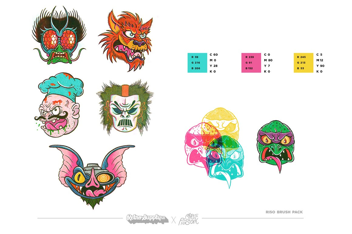 90年代复古半调颗粒勾线上色特效水墨铅笔钢笔专业手绘插画Procreate笔刷纸张肌理纹理设计套装RSCO and Chris Piascik The Chris Piascik Pack for Procreate , 第14张-素材湾丨精选海外优质设计素材资源 90年代复古半调颗粒勾线上色特效水墨铅笔钢笔专业手绘插画Procreate笔刷纸张肌理纹理设计套装RSCO and Chris Piascik The Chris Piascik Pack for Procreate , sucaiwan.com