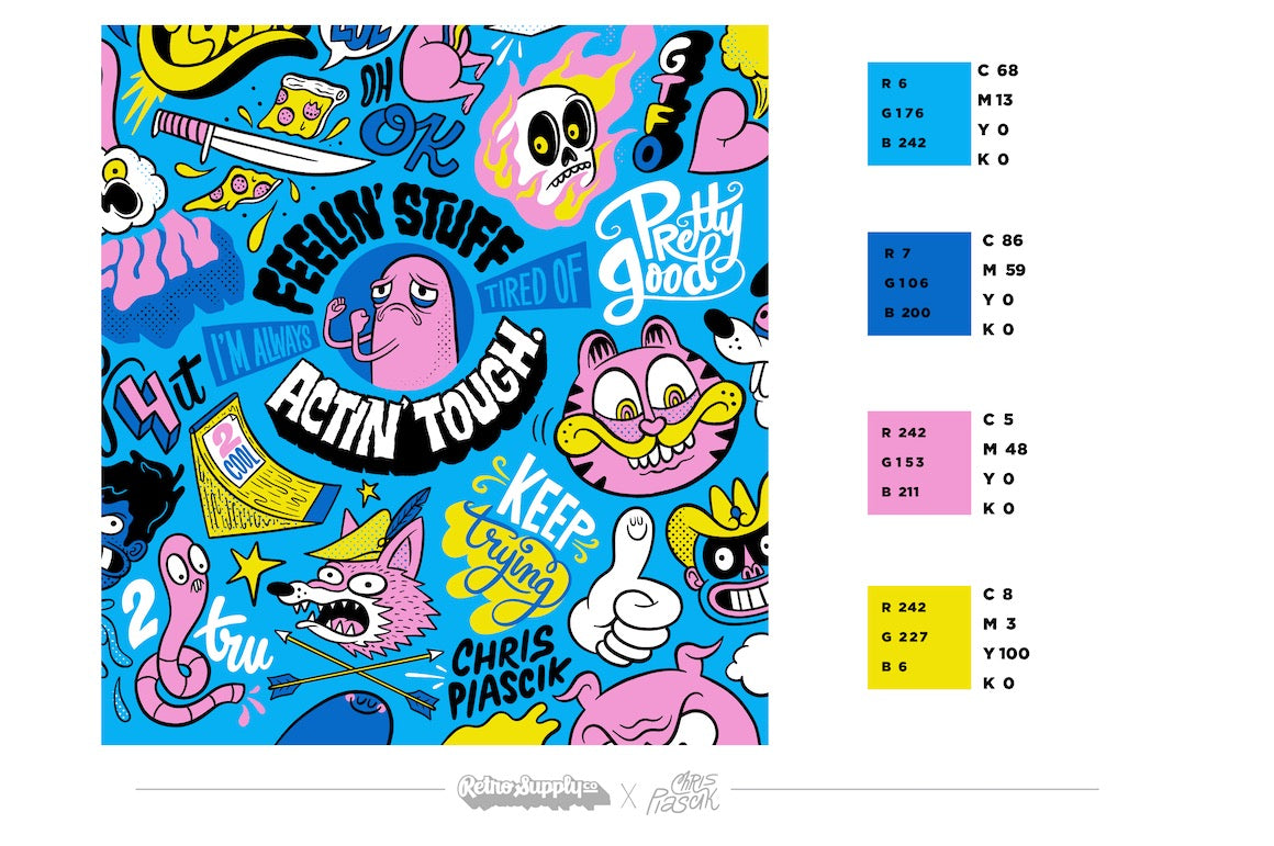 90年代复古半调颗粒勾线上色特效水墨铅笔钢笔专业手绘插画Procreate笔刷纸张肌理纹理设计套装RSCO and Chris Piascik The Chris Piascik Pack for Procreate , 第16张-素材湾丨精选海外优质设计素材资源 90年代复古半调颗粒勾线上色特效水墨铅笔钢笔专业手绘插画Procreate笔刷纸张肌理纹理设计套装RSCO and Chris Piascik The Chris Piascik Pack for Procreate , sucaiwan.com