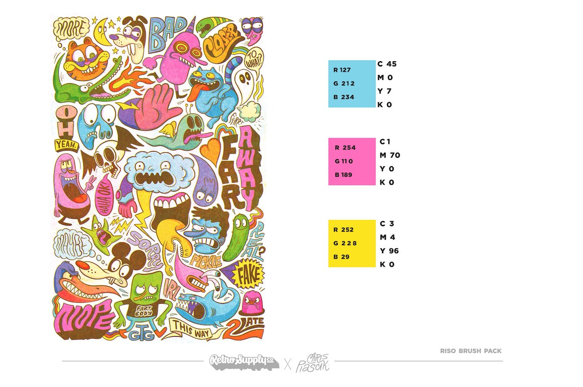 90年代复古半调颗粒勾线上色特效水墨铅笔钢笔专业手绘插画Procreate笔刷纸张肌理纹理设计套装RSCO and Chris Piascik The Chris Piascik Pack for Procreate , 第15张-素材湾丨精选海外优质设计素材资源 90年代复古半调颗粒勾线上色特效水墨铅笔钢笔专业手绘插画Procreate笔刷纸张肌理纹理设计套装RSCO and Chris Piascik The Chris Piascik Pack for Procreate , sucaiwan.com