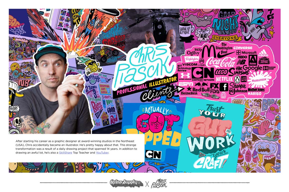 90年代复古半调颗粒勾线上色特效水墨铅笔钢笔专业手绘插画Procreate笔刷纸张肌理纹理设计套装RSCO and Chris Piascik The Chris Piascik Pack for Procreate , 第24张-素材湾丨精选海外优质设计素材资源 90年代复古半调颗粒勾线上色特效水墨铅笔钢笔专业手绘插画Procreate笔刷纸张肌理纹理设计套装RSCO and Chris Piascik The Chris Piascik Pack for Procreate , sucaiwan.com