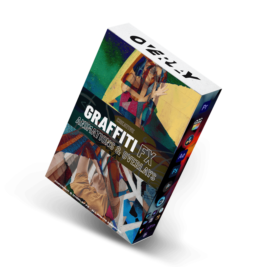 复古创意涂鸦街头艺术混合媒体叠加转场过渡视频素材+音效 Overlay - Creative Graffiti - Overlays & Transitions Pack 影视音频 sucaiwan.com