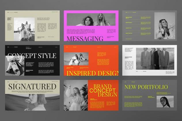 现代时尚品牌营销策划演示文稿设计ppt模版 Victoria Powerpoint Presentation 幻灯图表 sucaiwan.com