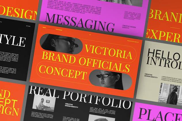 现代时尚品牌营销策划演示文稿设计ppt模版 Victoria Powerpoint Presentation 幻灯图表 sucaiwan.com