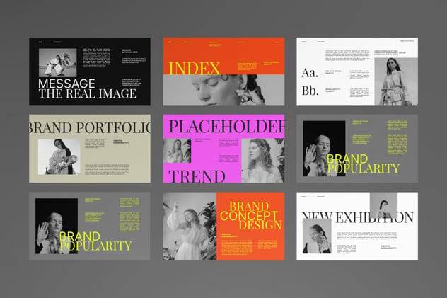 现代时尚品牌营销策划演示文稿设计ppt模版 Victoria Powerpoint Presentation 幻灯图表 sucaiwan.com