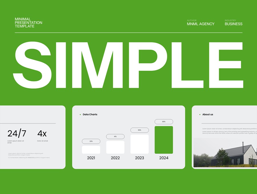 50+项目策划提案年度报表简报图文排版设计PPT/Keynote模板素材 S1mple Presentation Template 幻灯图表 sucaiwan.com