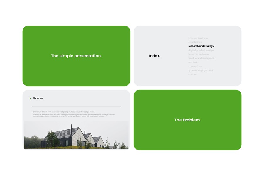 50+项目策划提案年度报表简报图文排版设计PPT/Keynote模板素材 S1mple Presentation Template 幻灯图表 sucaiwan.com