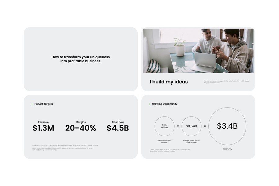 50+项目策划提案年度报表简报图文排版设计PPT/Keynote模板素材 S1mple Presentation Template 幻灯图表 sucaiwan.com
