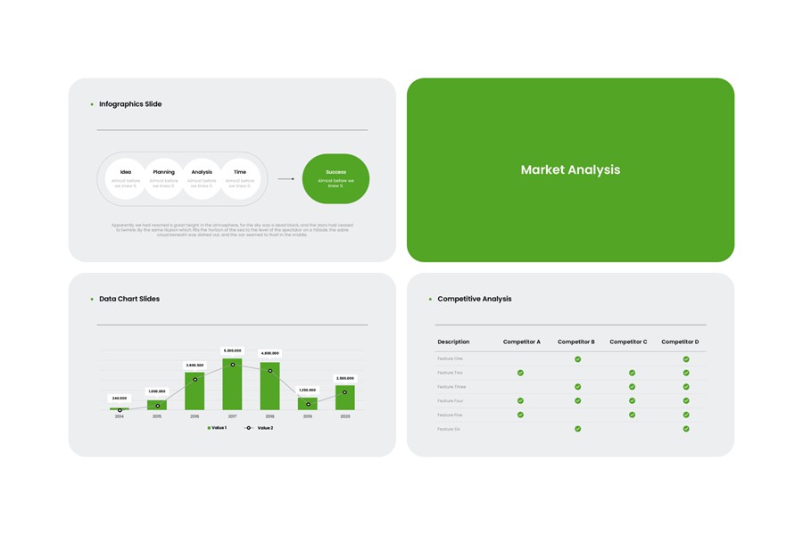 50+项目策划提案年度报表简报图文排版设计PPT/Keynote模板素材 S1mple Presentation Template 幻灯图表 sucaiwan.com