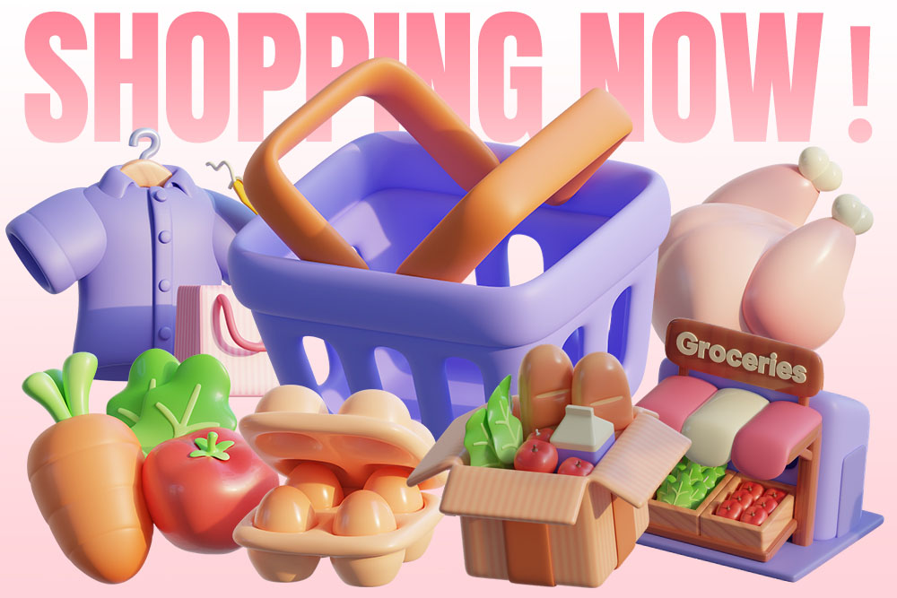 25款3D趣味可爱卡通超市水果蔬菜食物购物促销icon图标PNG插画插图Blender模型设计套装Shopping And Grocery 3D Icon Pack , 第1张-素材湾丨精选海外优质设计素材资源 25款3D趣味可爱卡通超市水果蔬菜食物购物促销icon图标PNG插画插图Blender模型设计套装Shopping And Grocery 3D Icon Pack , sucaiwan.com