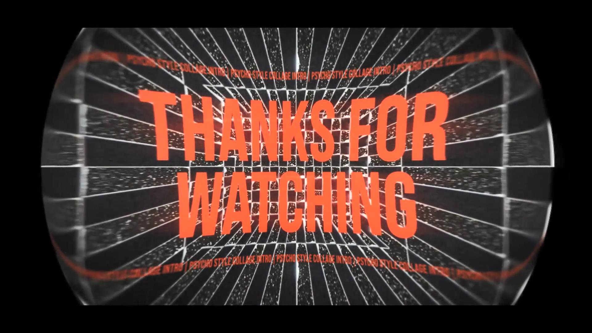 复古摇滚迷幻抽象流体拼贴艺术视频片头片尾AE/PR模板Introduction to Creative Psycho Style Collage , sucaiwan.com