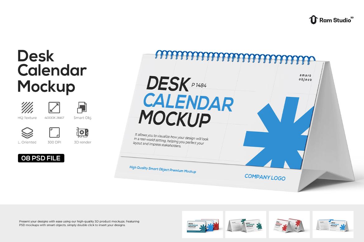 真实立式螺旋装订横版日历台历设计展示效果图PS贴图样机模板 Spiral Desk Calendar Mockup 样机素材 第1张-素材湾丨精选海外优质设计素材资源 真实立式螺旋装订横版日历台历设计展示效果图PS贴图样机模板 Spiral Desk Calendar Mockup 样机素材 sucaiwan.com