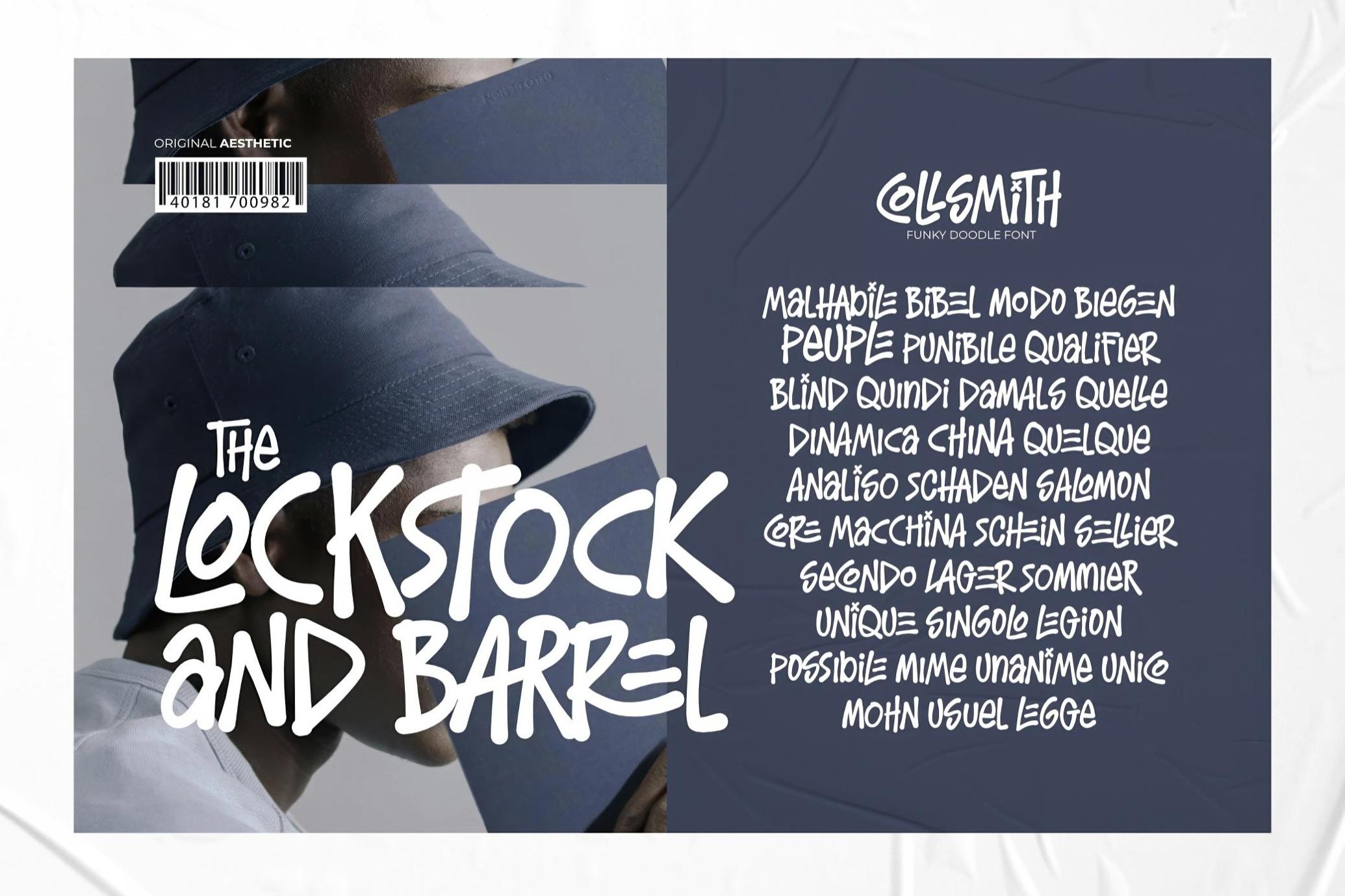 英文字体：复古马克笔真实笔迹墨迹涂改手写POP涂鸦艺术logo字体 Collsmith — Funky Doodle Font , sucaiwan.com