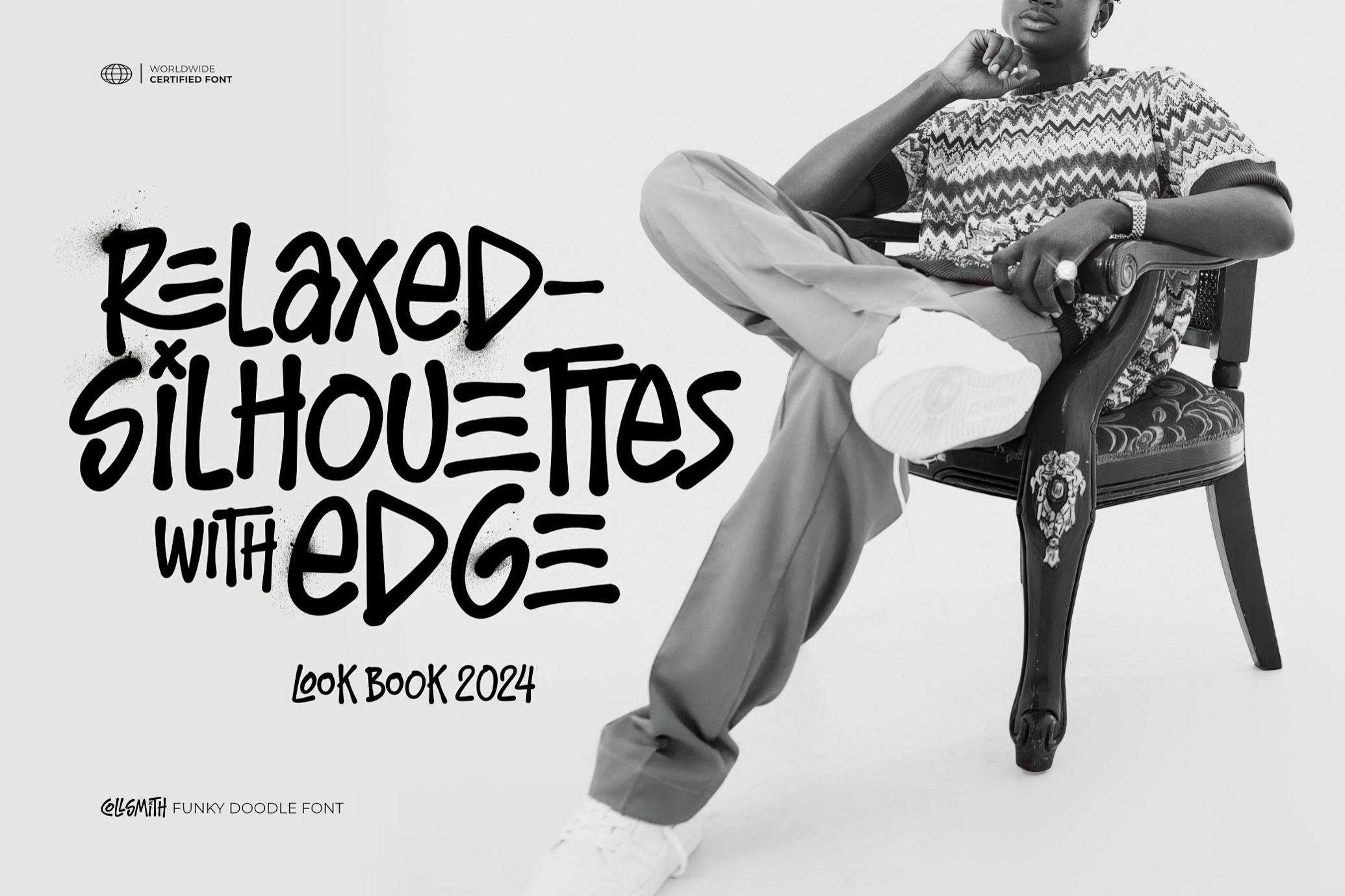 英文字体：复古马克笔真实笔迹墨迹涂改手写POP涂鸦艺术logo字体 Collsmith — Funky Doodle Font , sucaiwan.com