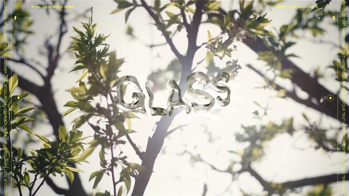 AE模板：复古趣味迷幻酸性金属镀铬流体波浪微重力Y2K文字标题 , sucaiwan.com