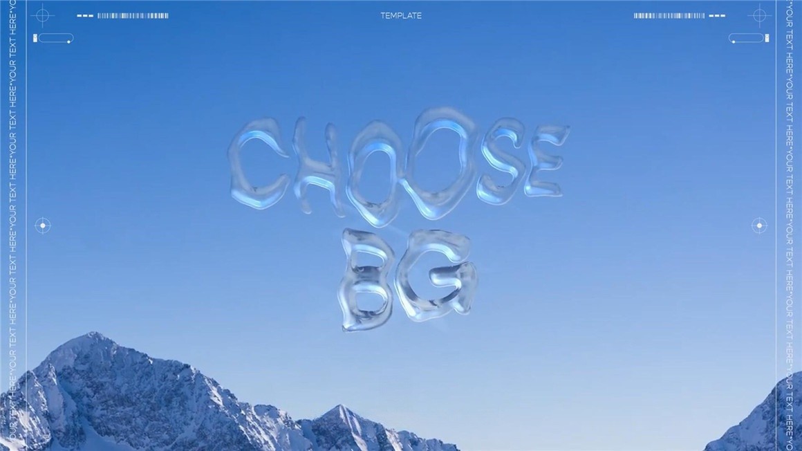 AE模板：复古趣味迷幻酸性金属镀铬流体波浪微重力Y2K文字标题 , sucaiwan.com