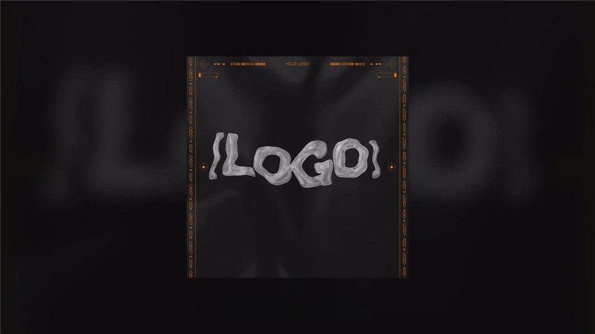 AE模板：复古趣味迷幻酸性金属镀铬流体波浪微重力Y2K文字标题 , sucaiwan.com