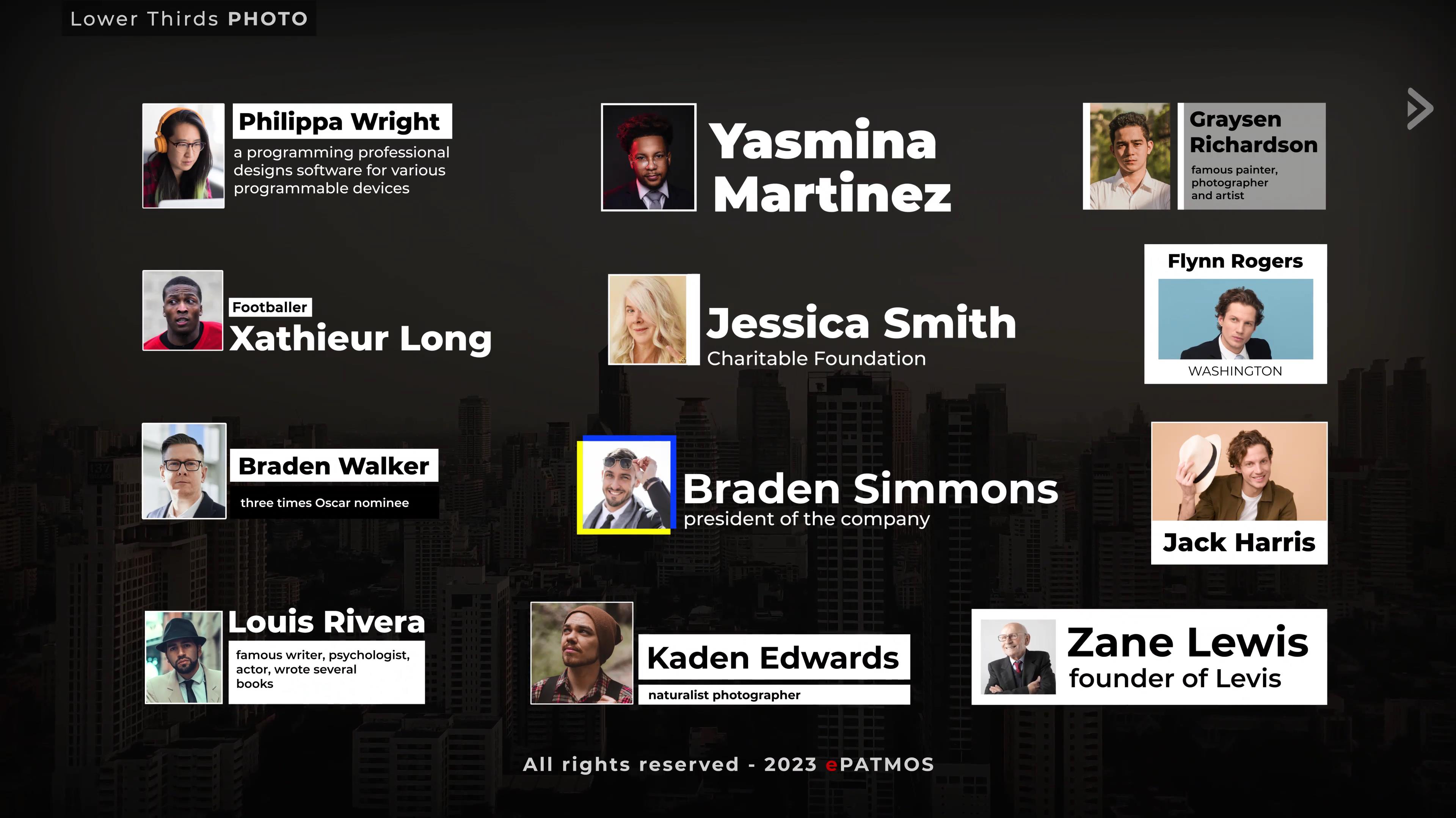 FCPX插件：创意粗体下横栏人物介绍文字标题动画 可更换图片 , sucaiwan.com