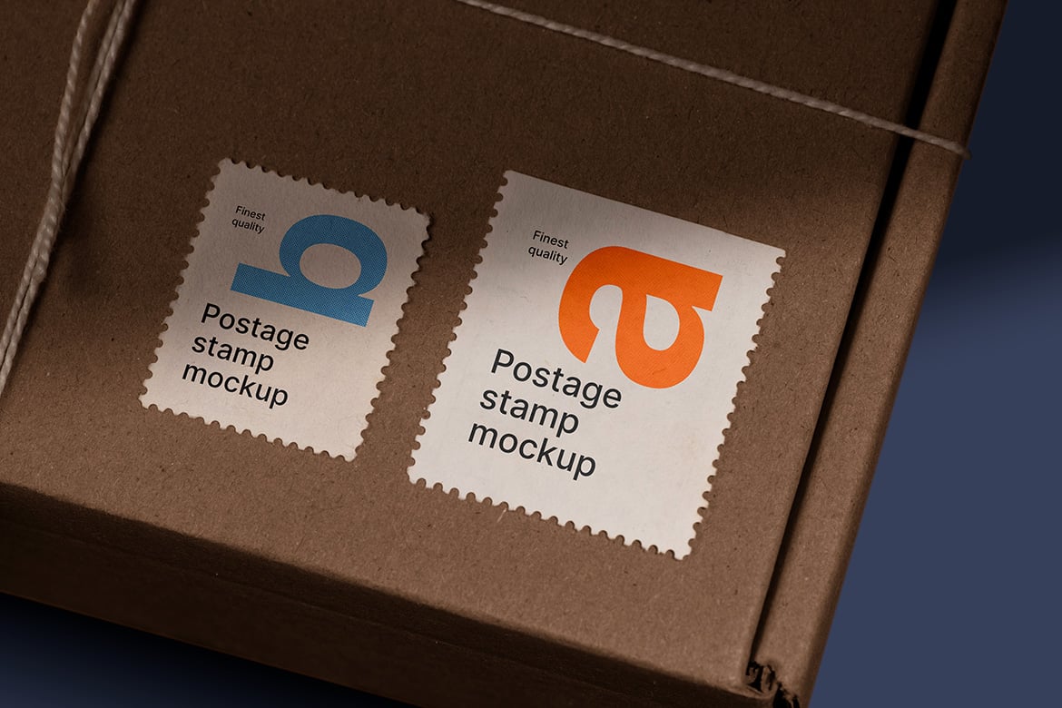 极简邮票设计展示PSD样机Postage stamp mockup , 第1张-素材湾丨精选海外优质设计素材资源 极简邮票设计展示PSD样机Postage stamp mockup , sucaiwan.com