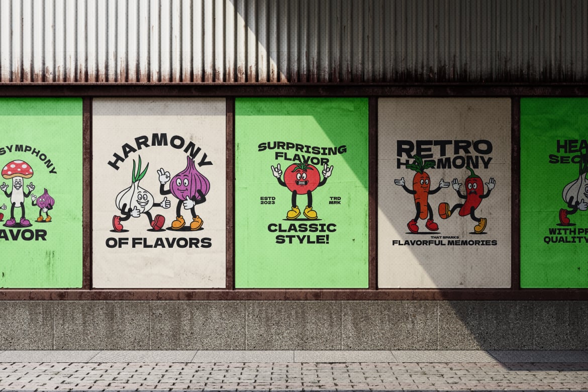 复古趣味卡通蔬菜人物AI矢量插画插图PNG设计元素Retro Mascot Vegetables Illustration , 第7张-素材湾丨精选海外优质设计素材资源 复古趣味卡通蔬菜人物AI矢量插画插图PNG设计元素Retro Mascot Vegetables Illustration , sucaiwan.com