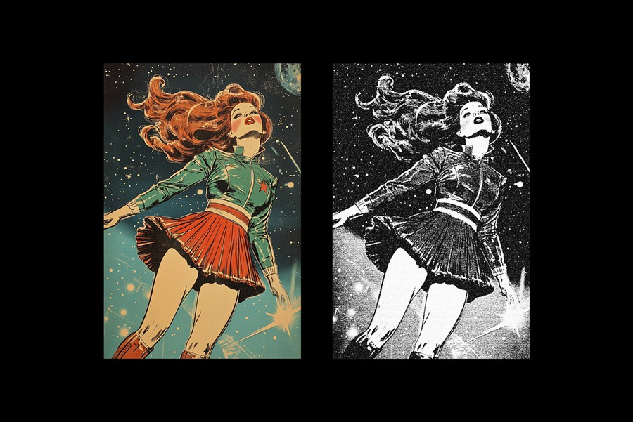 2款复古黑色颗粒噪点打印印刷照片图片叠加滤镜PSD特效样机Retro Noir Print Photo Effect 插件预设 第2张-素材湾丨精选海外优质设计素材资源 2款复古黑色颗粒噪点打印印刷照片图片叠加滤镜PSD特效样机Retro Noir Print Photo Effect 插件预设 sucaiwan.com