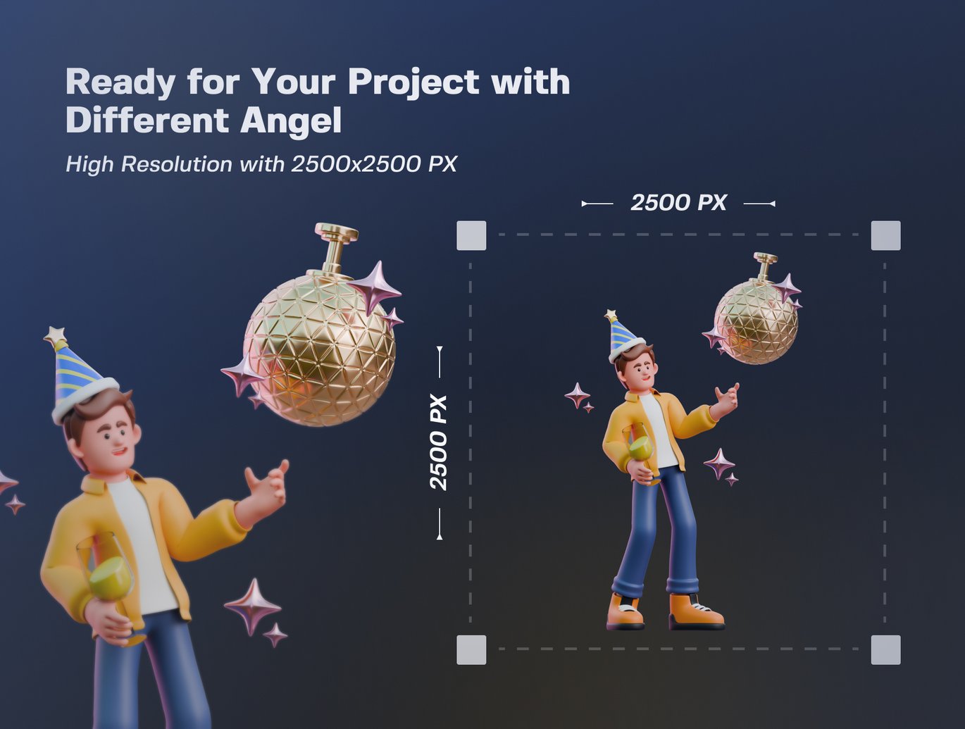 2025新年氛围活力跨年新年庆祝圣诞节日俏皮3D角色插画卡通 , 第2张-素材湾丨精选海外优质设计素材资源 2025新年氛围活力跨年新年庆祝圣诞节日俏皮3D角色插画卡通 , sucaiwan.com