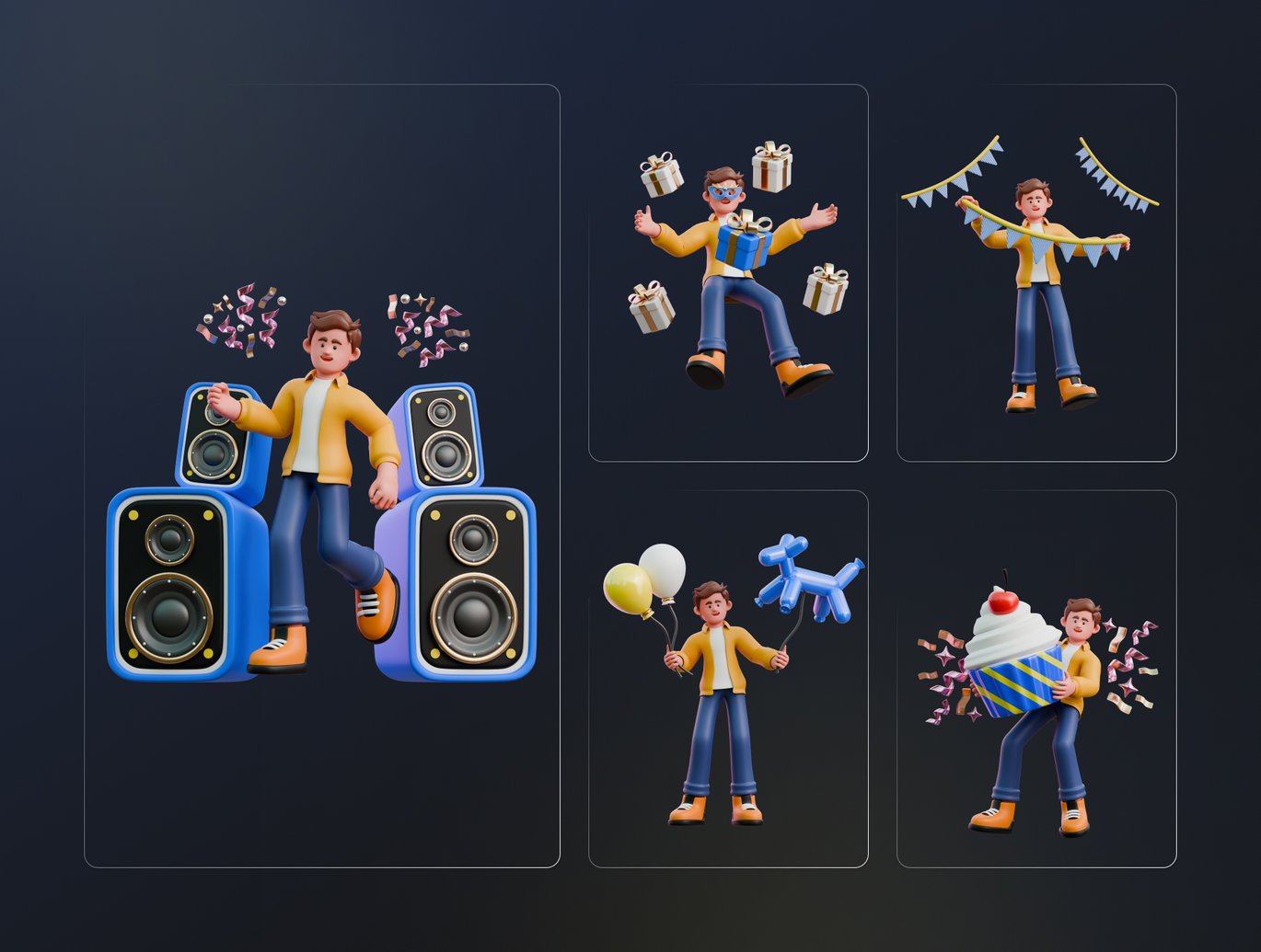 2025新年氛围活力跨年新年庆祝圣诞节日俏皮3D角色插画卡通 , 第6张-素材湾丨精选海外优质设计素材资源 2025新年氛围活力跨年新年庆祝圣诞节日俏皮3D角色插画卡通 , sucaiwan.com