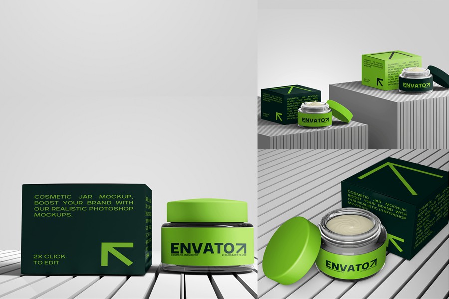 高级化妆品面霜包装罐包装盒设计展示PS贴图样机MOCKUP模板素材 Cosmetic Jar Mockup | Minimalist 样机素材 第1张-素材湾丨精选海外优质设计素材资源 高级化妆品面霜包装罐包装盒设计展示PS贴图样机MOCKUP模板素材 Cosmetic Jar Mockup | Minimalist 样机素材 sucaiwan.com