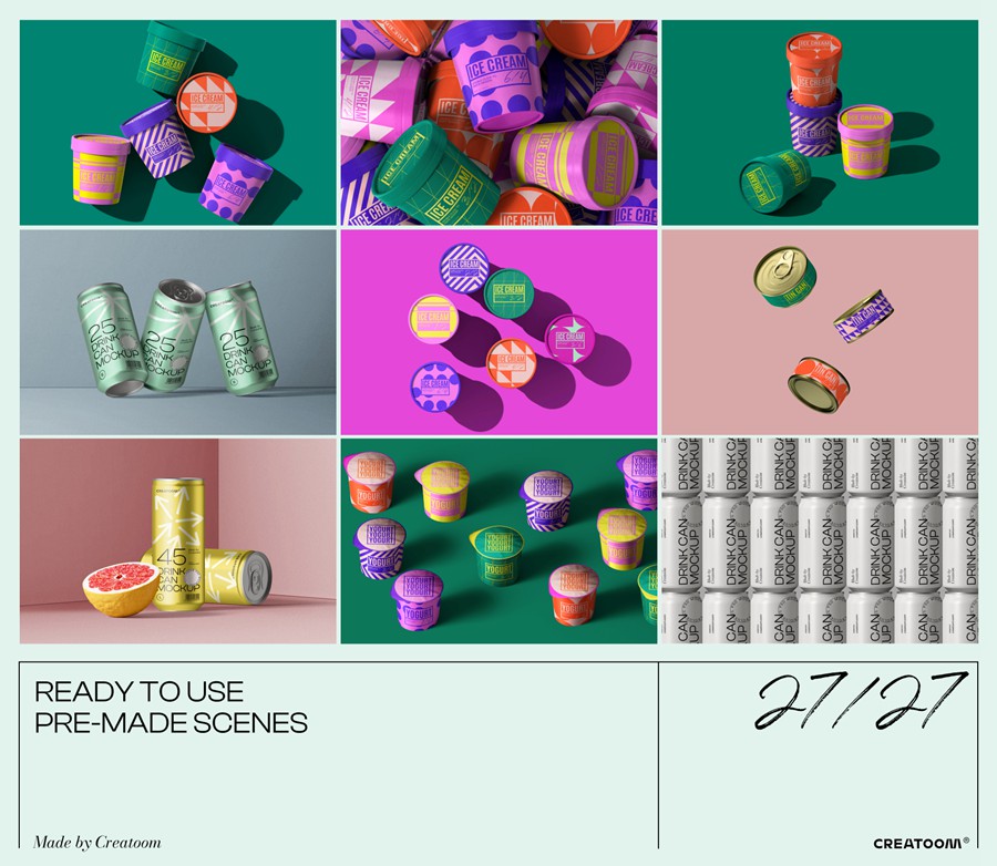 高级听装饮料利乐装果汁罐头食品酸奶冰淇淋纸盒易拉罐塑料瓶PSD样机 Mockup packaging set – part 2 样机素材 第8张-素材湾丨精选海外优质设计素材资源 高级听装饮料利乐装果汁罐头食品酸奶冰淇淋纸盒易拉罐塑料瓶PSD样机 Mockup packaging set – part 2 样机素材 sucaiwan.com