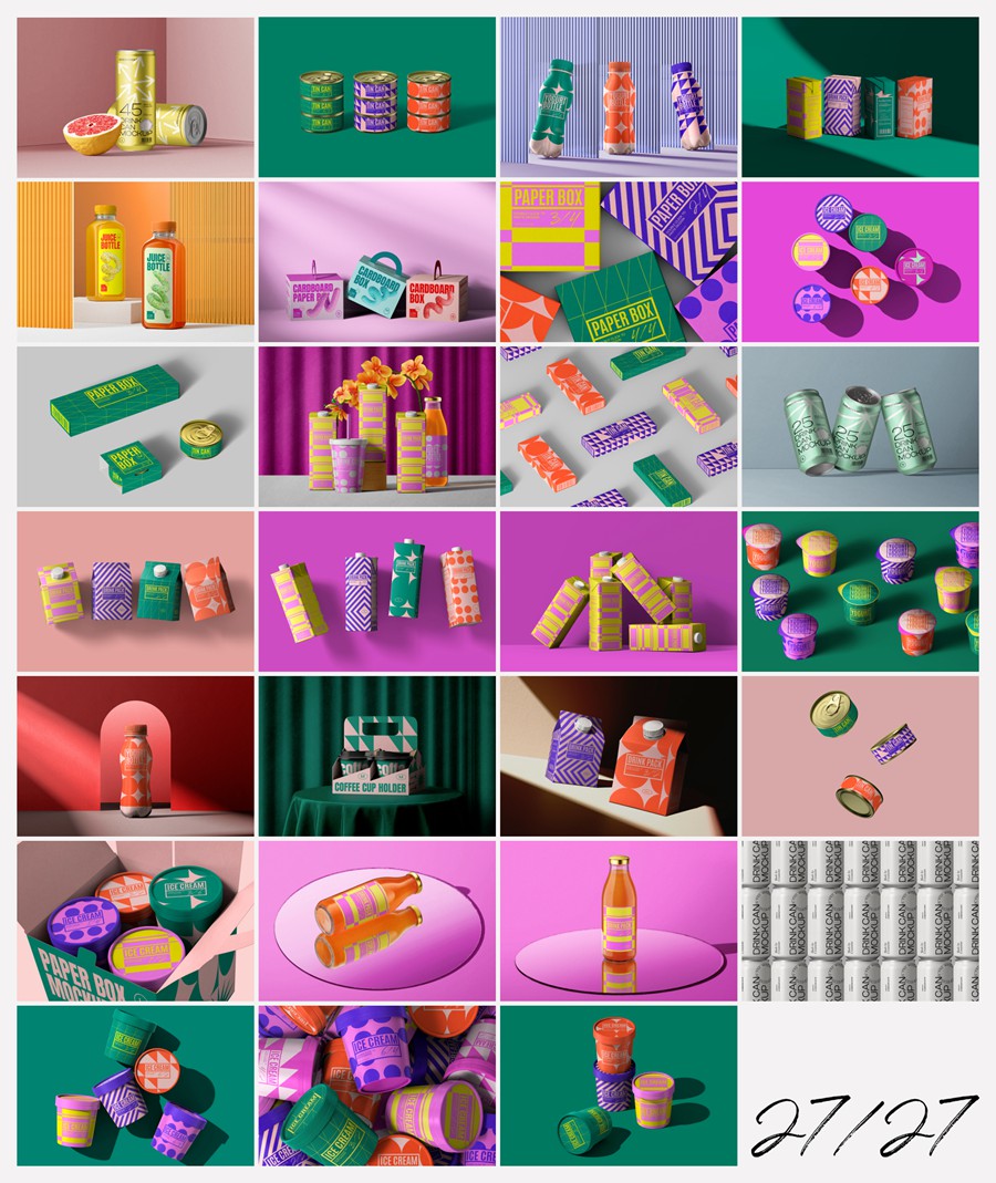 高级听装饮料利乐装果汁罐头食品酸奶冰淇淋纸盒易拉罐塑料瓶PSD样机 Mockup packaging set – part 2 样机素材 第12张-素材湾丨精选海外优质设计素材资源 高级听装饮料利乐装果汁罐头食品酸奶冰淇淋纸盒易拉罐塑料瓶PSD样机 Mockup packaging set – part 2 样机素材 sucaiwan.com