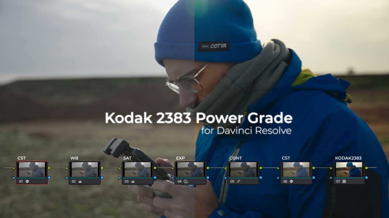 复古柯达2383电影美学胶片模拟色彩摄影达芬奇调色节点 Kodak 2383 PowerGrade 插件预设 第1张-素材湾丨精选海外优质设计素材资源 复古柯达2383电影美学胶片模拟色彩摄影达芬奇调色节点 Kodak 2383 PowerGrade 插件预设 sucaiwan.com