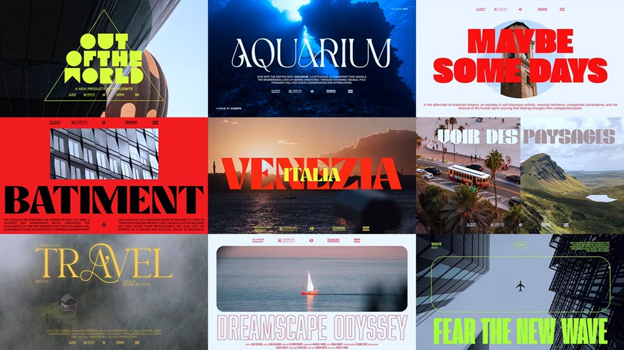 AcidBite - BOLD TITLES 25种4K时尚史诗电影美学视频封面艺术海报设计标题横屏+手机竖屏标题 PS/PR/AE/达芬奇标题 四合一模板预设插件 插件预设 第3张-素材湾丨精选海外优质设计素材资源 AcidBite - BOLD TITLES 25种4K时尚史诗电影美学视频封面艺术海报设计标题横屏+手机竖屏标题 PS/PR/AE/达芬奇标题 四合一模板预设插件 插件预设 sucaiwan.com