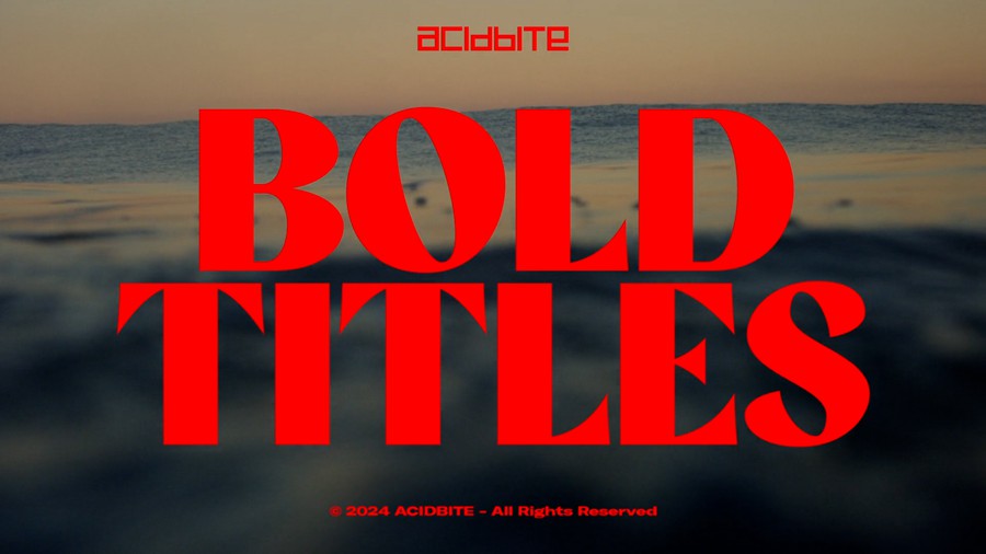 AcidBite - BOLD TITLES 25种4K时尚史诗电影美学视频封面艺术海报设计标题横屏+手机竖屏标题 PS/PR/AE/达芬奇标题 四合一模板预设插件 插件预设 第2张-素材湾丨精选海外优质设计素材资源 AcidBite - BOLD TITLES 25种4K时尚史诗电影美学视频封面艺术海报设计标题横屏+手机竖屏标题 PS/PR/AE/达芬奇标题 四合一模板预设插件 插件预设 sucaiwan.com