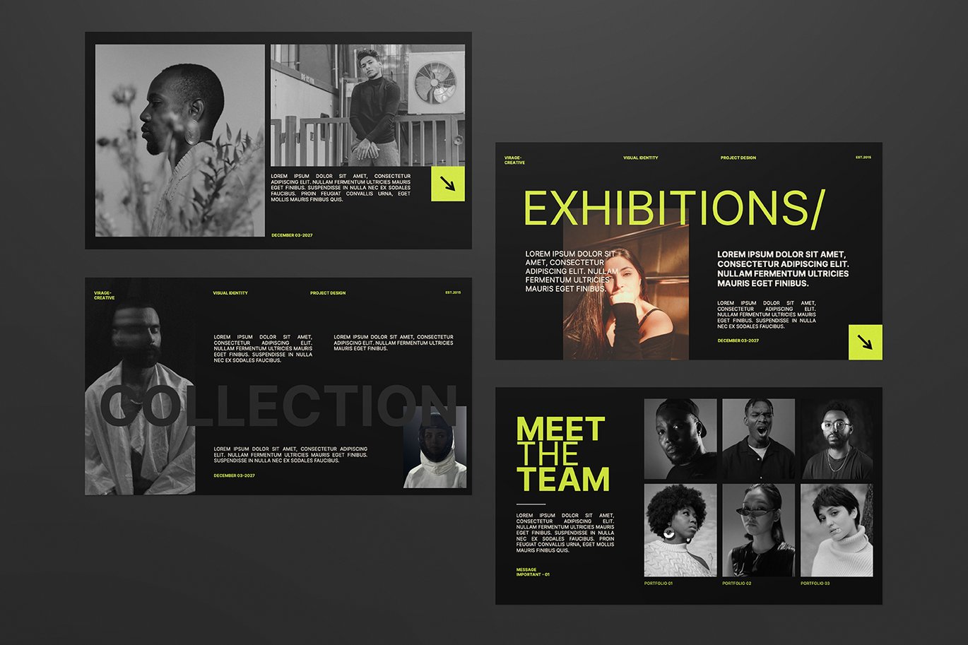 时尚极简品牌营销策划演示文稿设计ppt模版 Virages Powerpoint Presentation 幻灯图表 sucaiwan.com