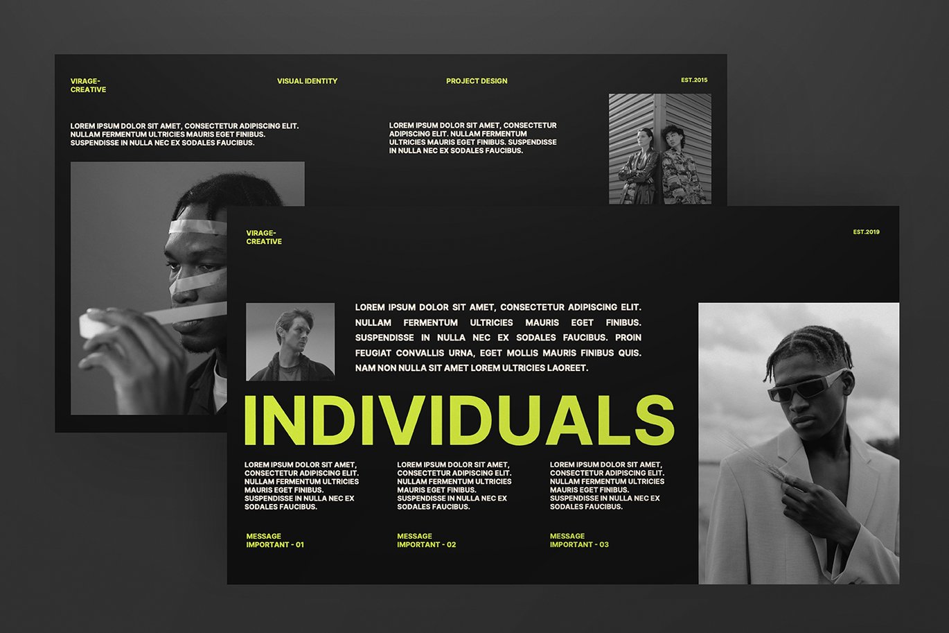 时尚极简品牌营销策划演示文稿设计ppt模版 Virages Powerpoint Presentation 幻灯图表 sucaiwan.com