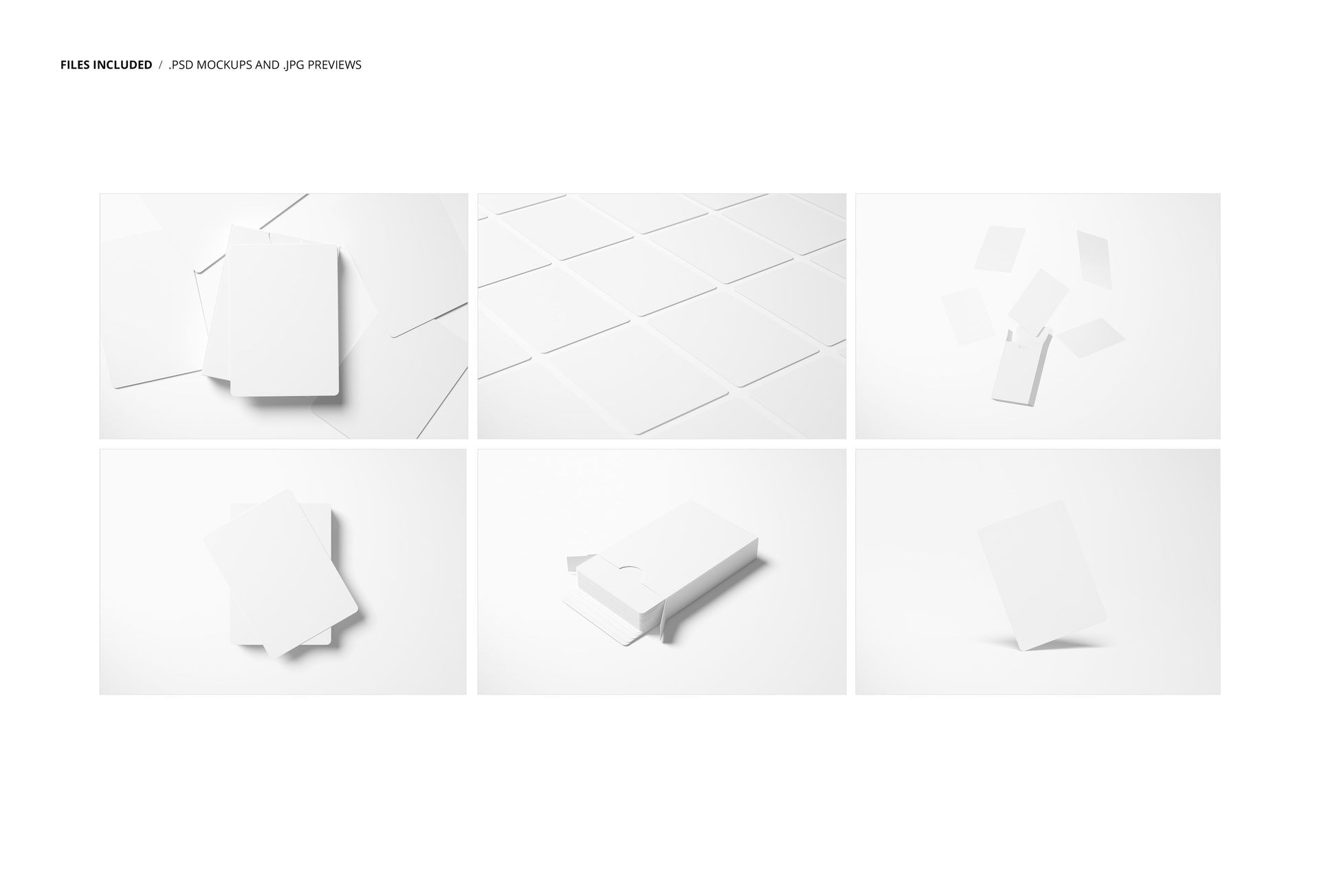 6款时尚扑克牌塔罗牌卡片设计展示效果图PSD样机模板素材 Playing Cards Mockup Set v.1 样机素材 sucaiwan.com