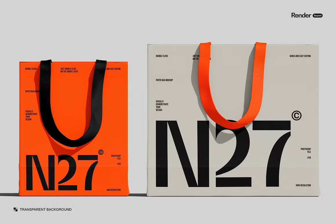 6款时尚商品购物袋手提袋纸袋设计展示效果图PSD样机模板素材 Paper Bag Mockup Set 样机素材 第3张-素材湾丨精选海外优质设计素材资源 6款时尚商品购物袋手提袋纸袋设计展示效果图PSD样机模板素材 Paper Bag Mockup Set 样机素材 sucaiwan.com