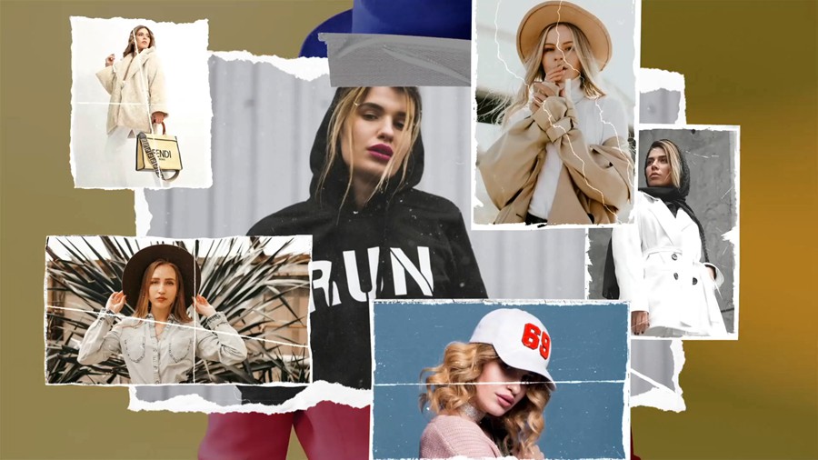 4K复古撕纸拼贴风格转场过渡AE模板 Ripped And Shutter Paper Transitions 影视音频 sucaiwan.com