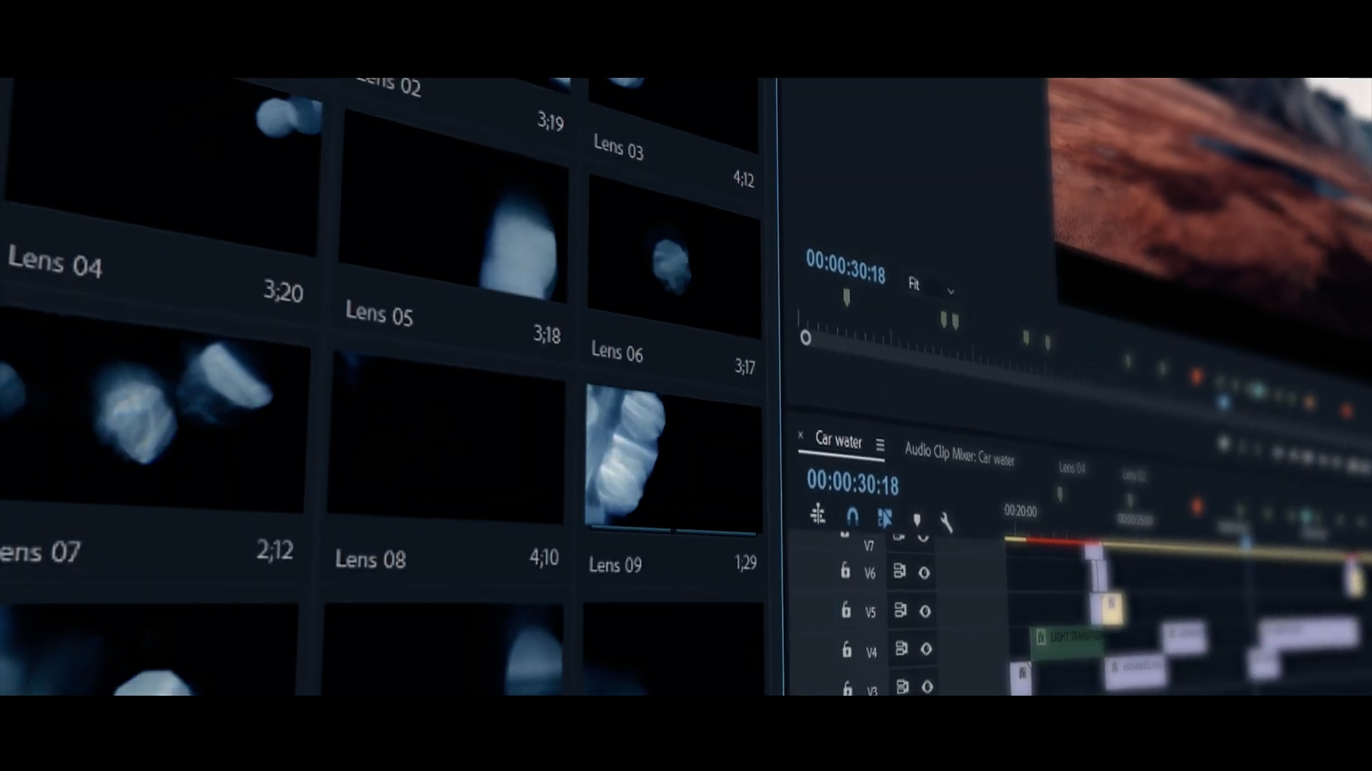 DaVinci Resolve 达芬奇模板 镜头光晕、光线过渡、漏光效果转场过渡 Light FX 插件预设 sucaiwan.com