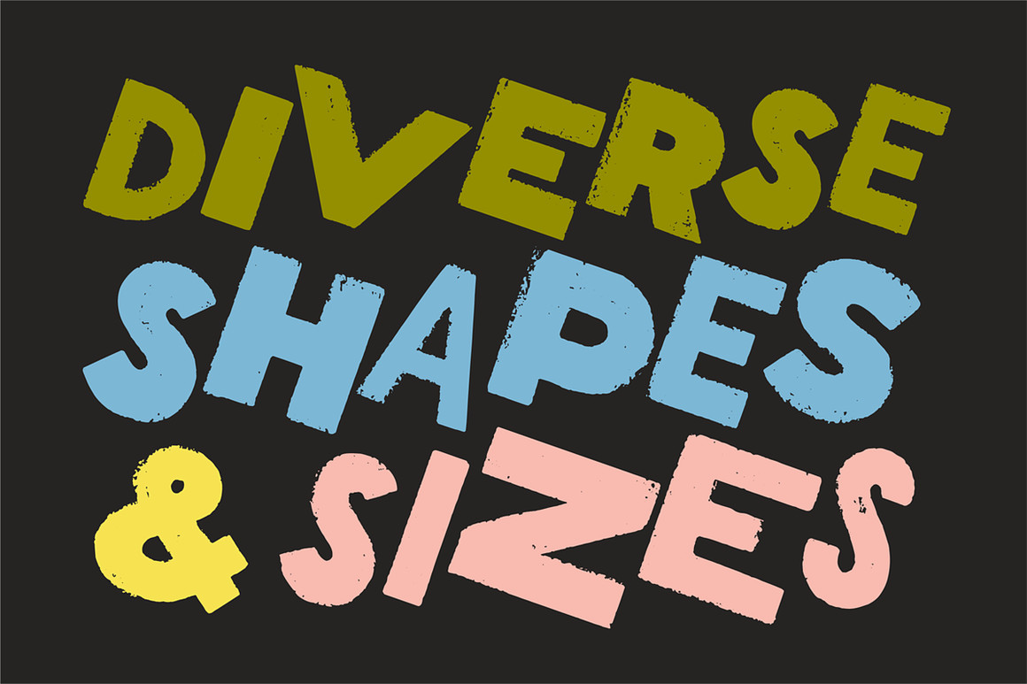 英文字体：复古不完美水墨粗糙渗透印刷墨迹印刷混合手写效果封面海报字体 Mixed Font! , sucaiwan.com