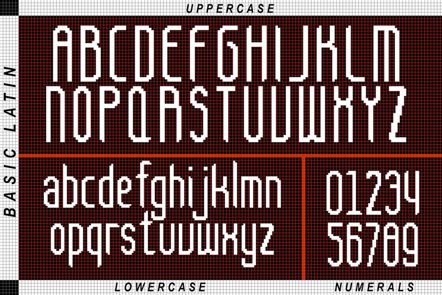 现代复古像素风杂志海报徽标设计无衬线英文字体安装包 Thuman Pixel – 8Bit Tall Sans Font 设计素材 第4张-素材湾丨精选海外优质设计素材资源 现代复古像素风杂志海报徽标设计无衬线英文字体安装包 Thuman Pixel – 8Bit Tall Sans Font 设计素材 sucaiwan.com
