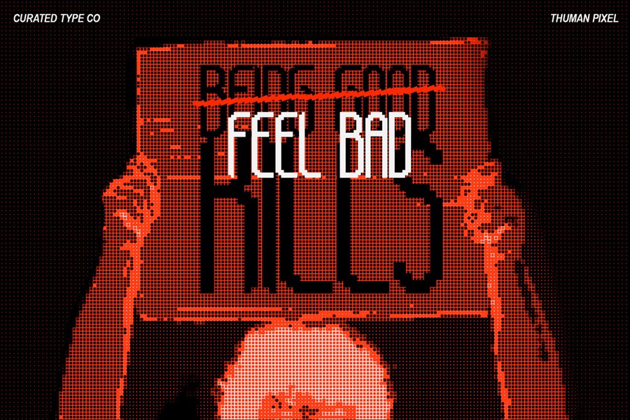 现代复古像素风杂志海报徽标设计无衬线英文字体安装包 Thuman Pixel – 8Bit Tall Sans Font 设计素材 第8张-素材湾丨精选海外优质设计素材资源 现代复古像素风杂志海报徽标设计无衬线英文字体安装包 Thuman Pixel – 8Bit Tall Sans Font 设计素材 sucaiwan.com