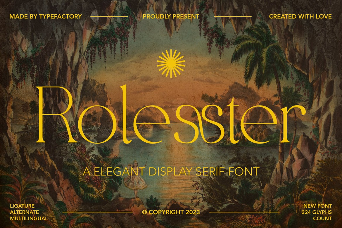 时尚优雅品牌邀请函徽标设计衬线英文字体安装包 Rollester – Elegant Serif Font 设计素材 第1张-素材湾丨精选海外优质设计素材资源 时尚优雅品牌邀请函徽标设计衬线英文字体安装包 Rollester – Elegant Serif Font 设计素材 sucaiwan.com