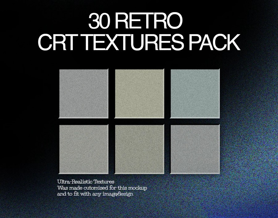 复古CRT信号故障燥点颗粒模拟纹理图片+诺基亚手机样机素材套装 ZÜLI — NOKIA RETRO CRT TEXTURES&MOCKUPS PACK 图片素材 sucaiwan.com