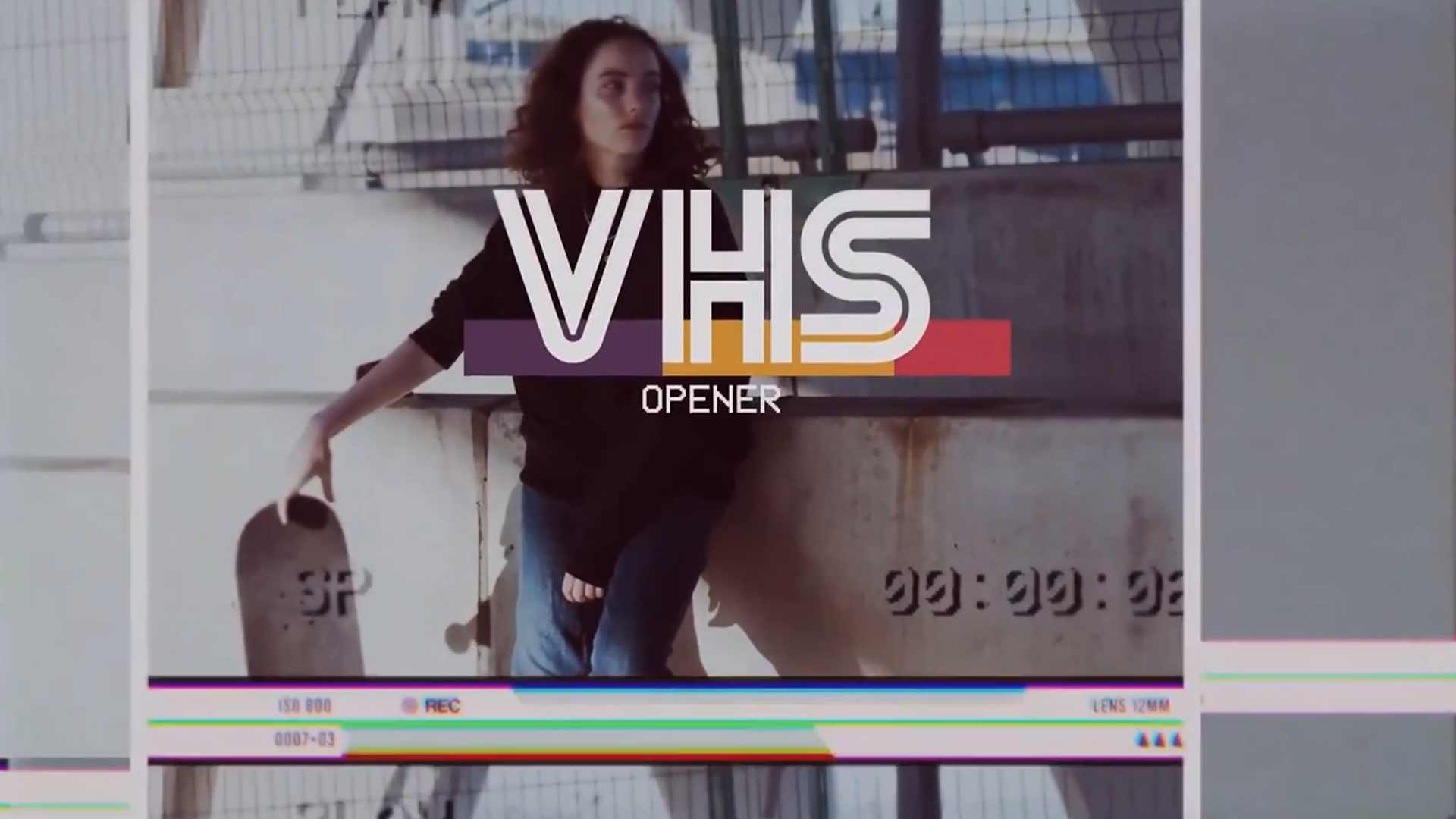 FCPX插件 7个复古照片和视频片头片尾FCPX发生器模板插件 VHS Opener 插件预设 sucaiwan.com