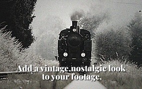 AE/PR模板:复古怀旧纪录片电影Look风格视频污渍漏光烧焦划痕灰尘叠加素材