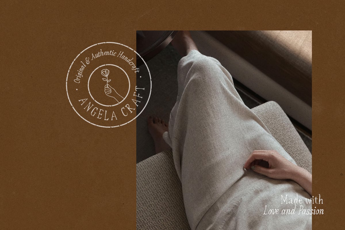 复古美式乡村花体无衬线手写装饰化妆品logo徽标徽章标题排版西文字体组合 Thrifted Attire , sucaiwan.com