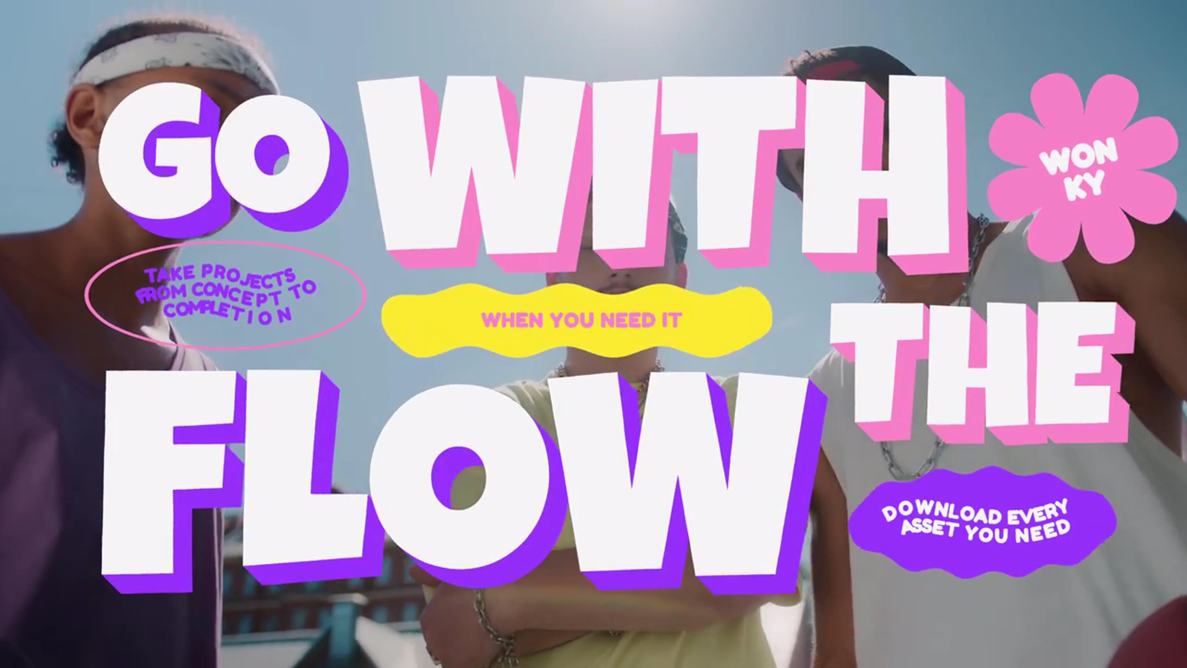 AE模板：7个多彩活力抽象都市艺术文字标题动画 Wonky Titles , sucaiwan.com