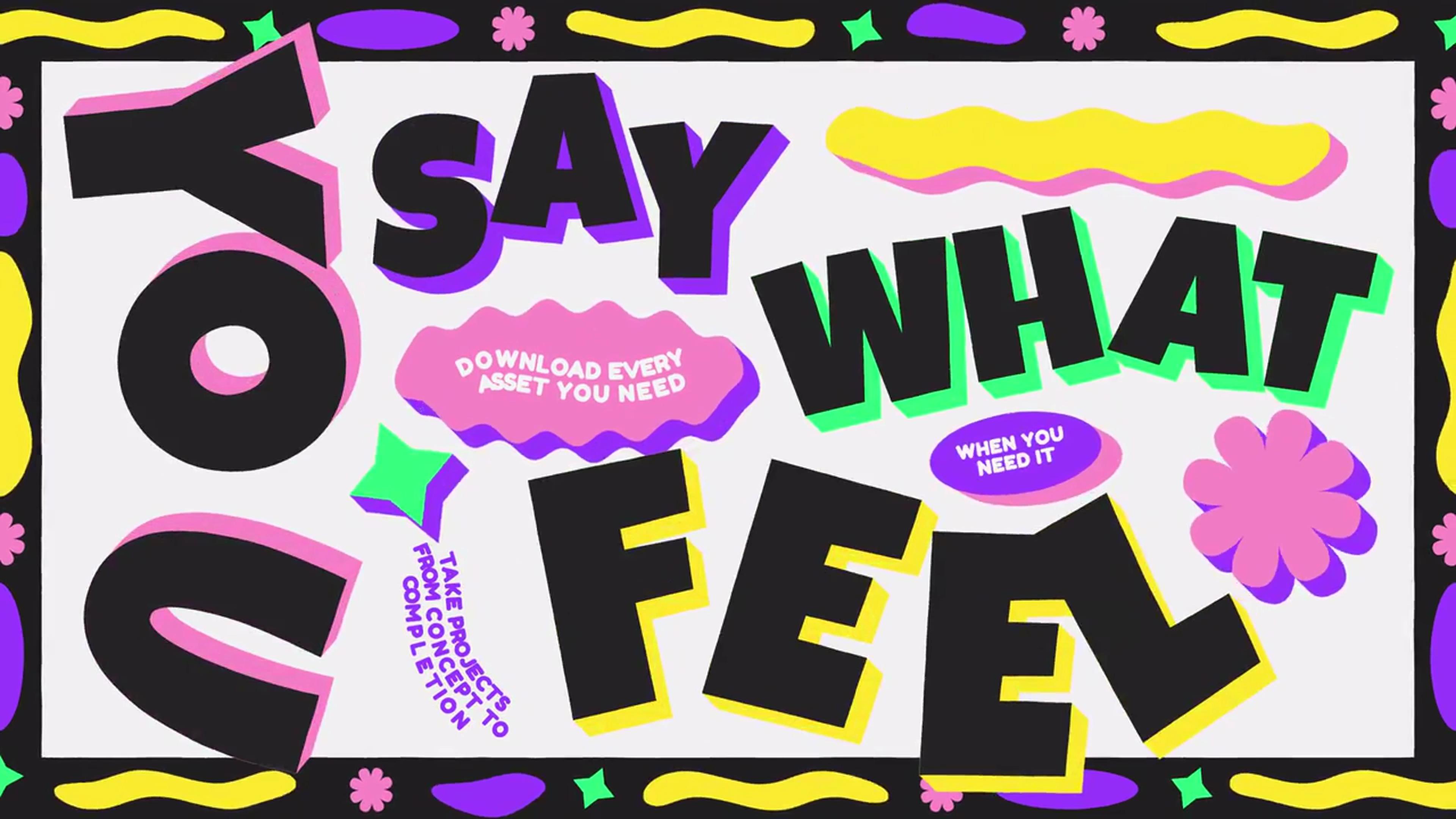 AE模板：7个多彩活力抽象都市艺术文字标题动画 Wonky Titles , sucaiwan.com